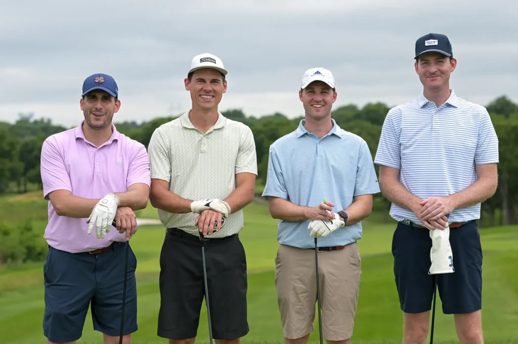 Golfers participating in the Scramble for Dignity tournament
