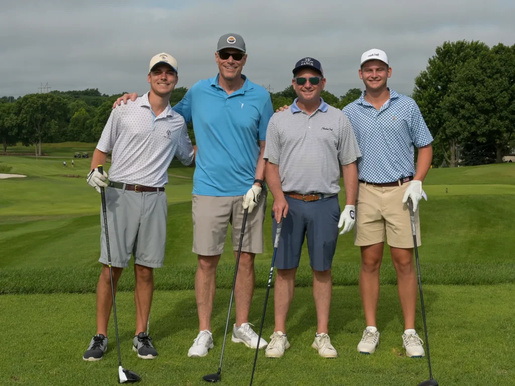 Golfers participating in the Scramble for Dignity tournament