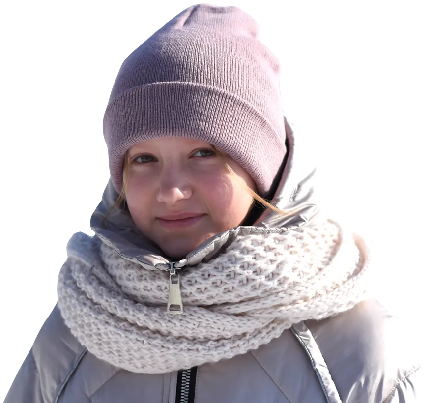 Girl with scarf